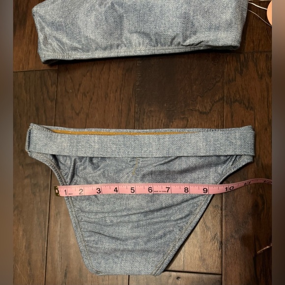 PILY Q PQ Swim Girls Belted Denim Bikini Set Size 16 NWT & Hygienic Liner - Picture 3 of 9